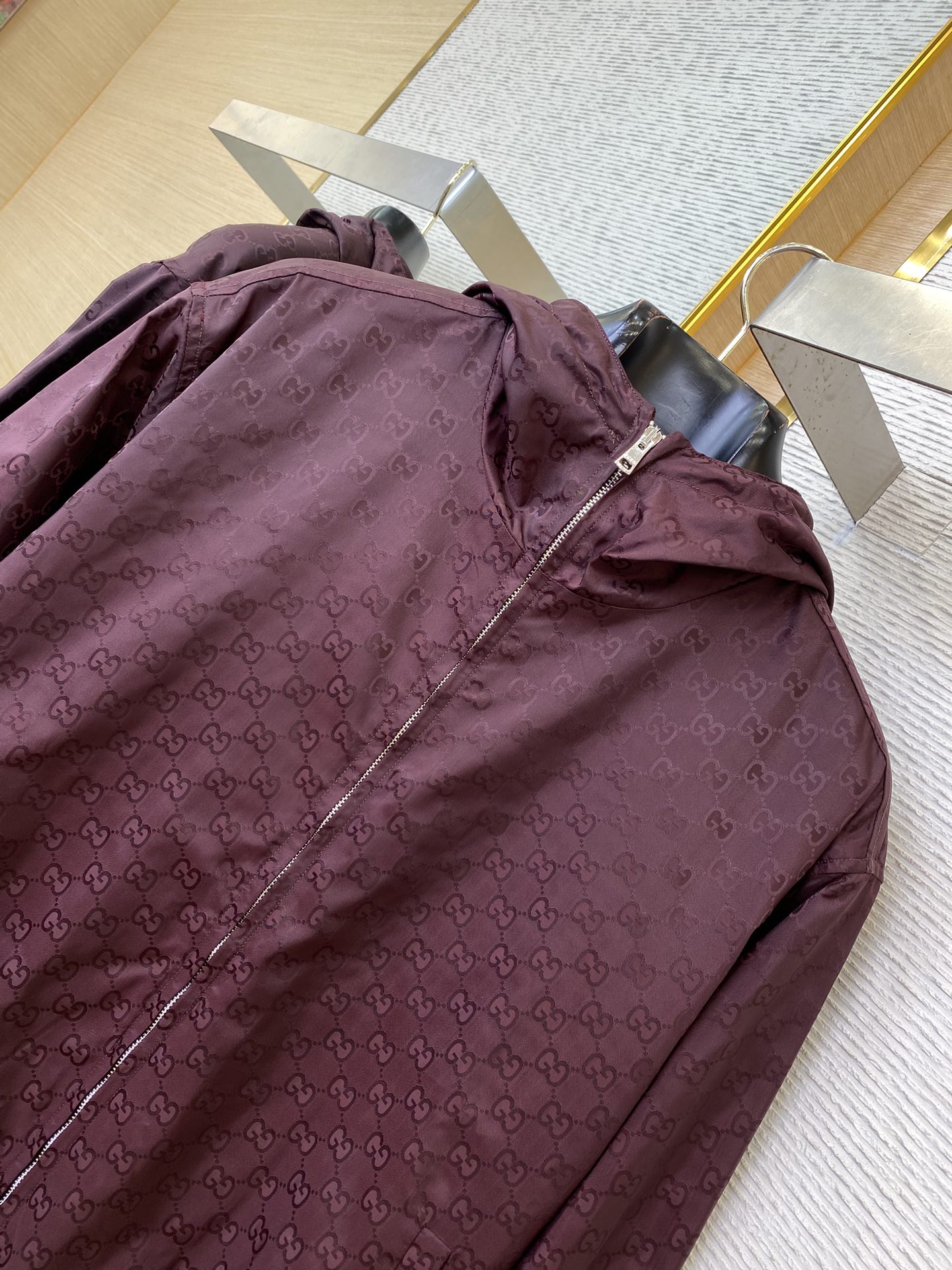 Jacquard Indonesian Dragon Fabric Hooded Jacket