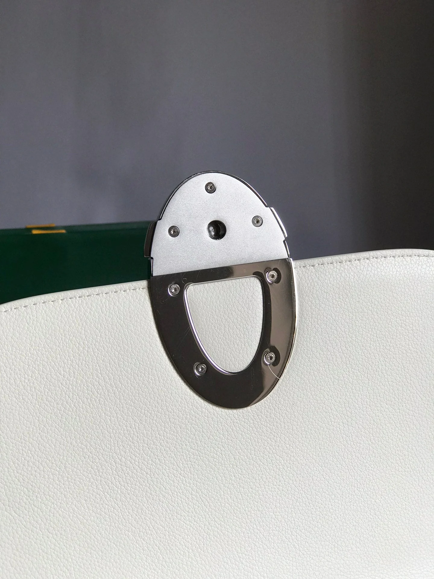 White Calfskin Canvas Bag