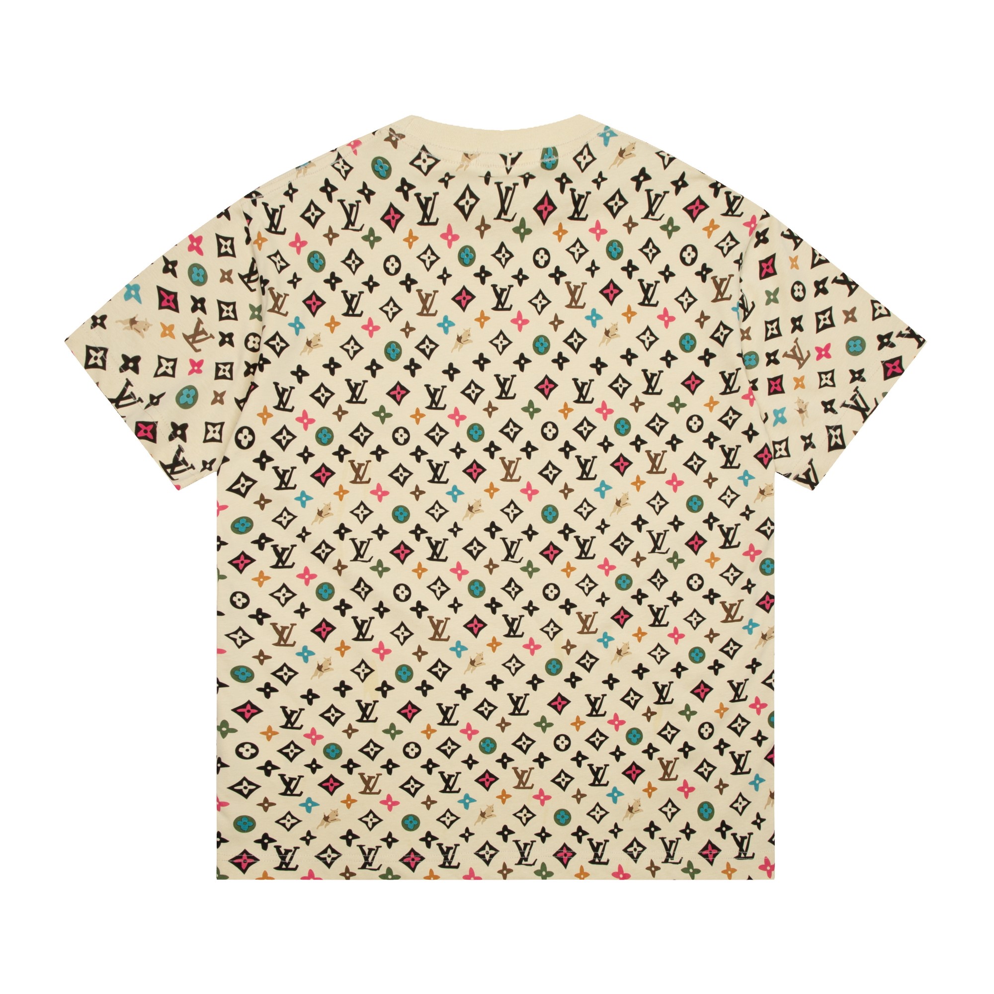 Men's short-sleeved shirt with puppy logo print