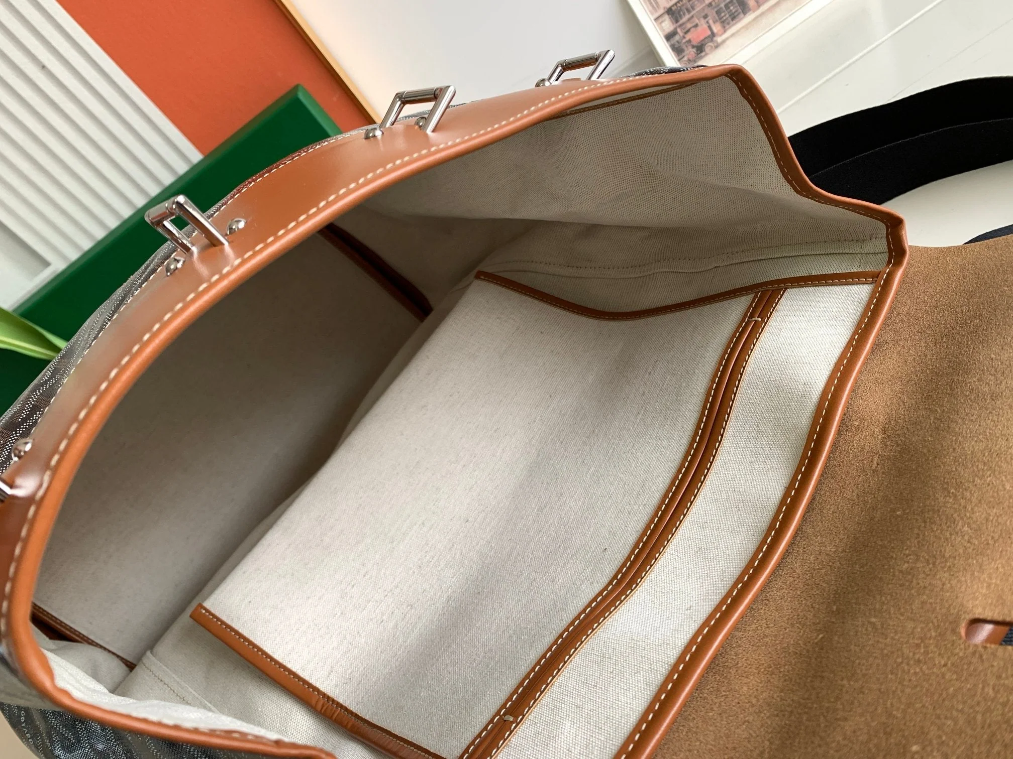 Steamer Pm Bag 48cm Black Tan