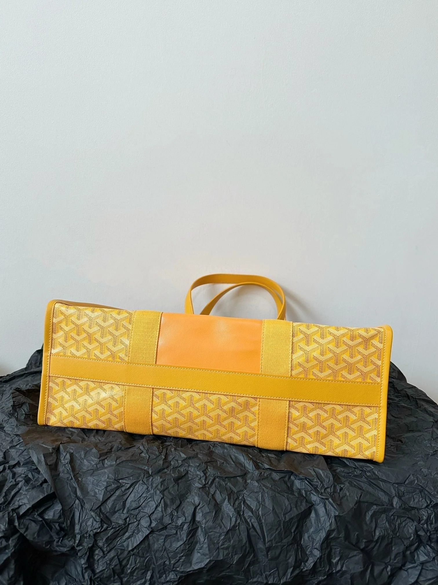 Handbag 45cm Yellow Canvas