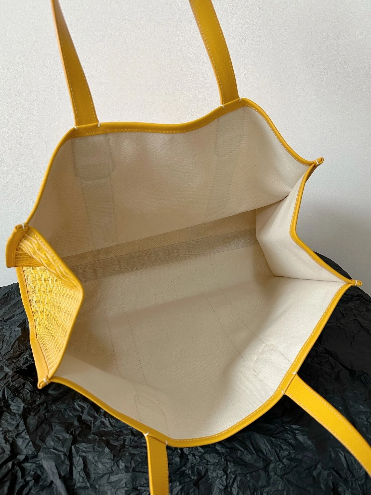 Handbag 45cm Yellow Canvas