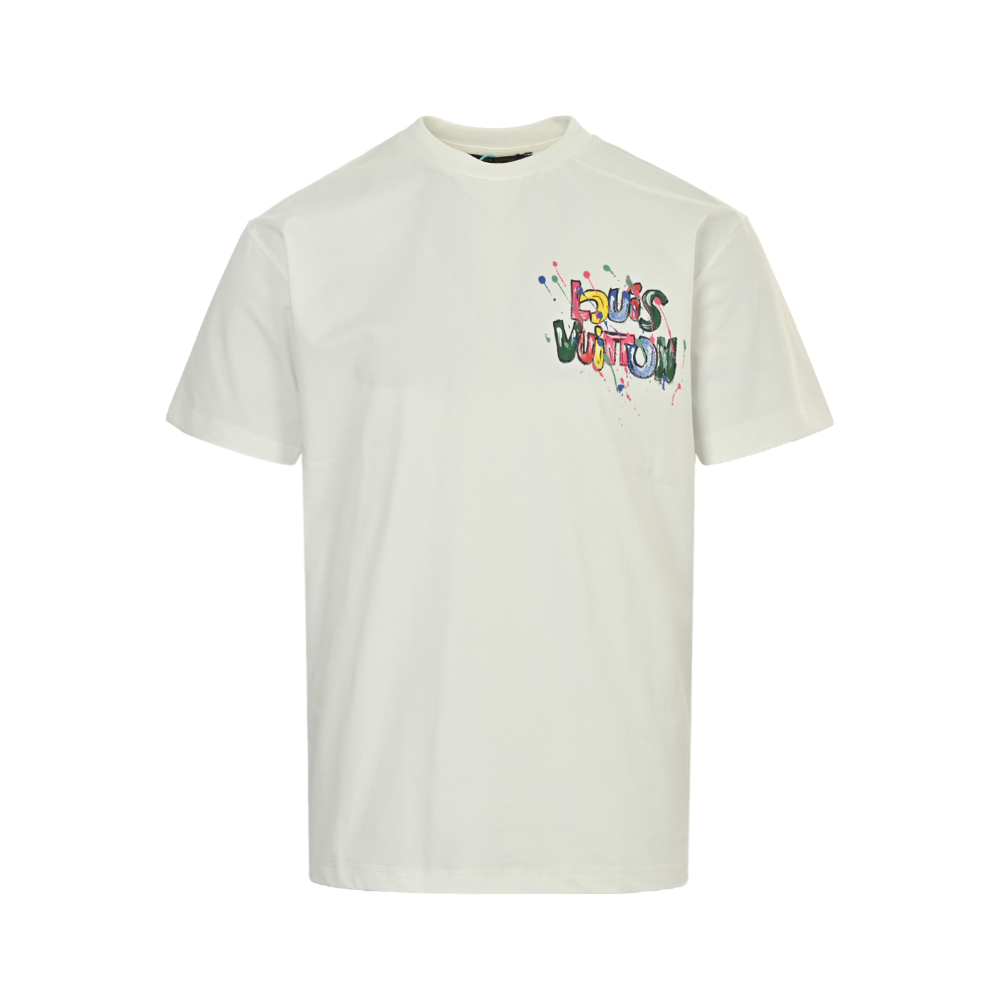 Hand-painted graffiti lettering print T-shirt