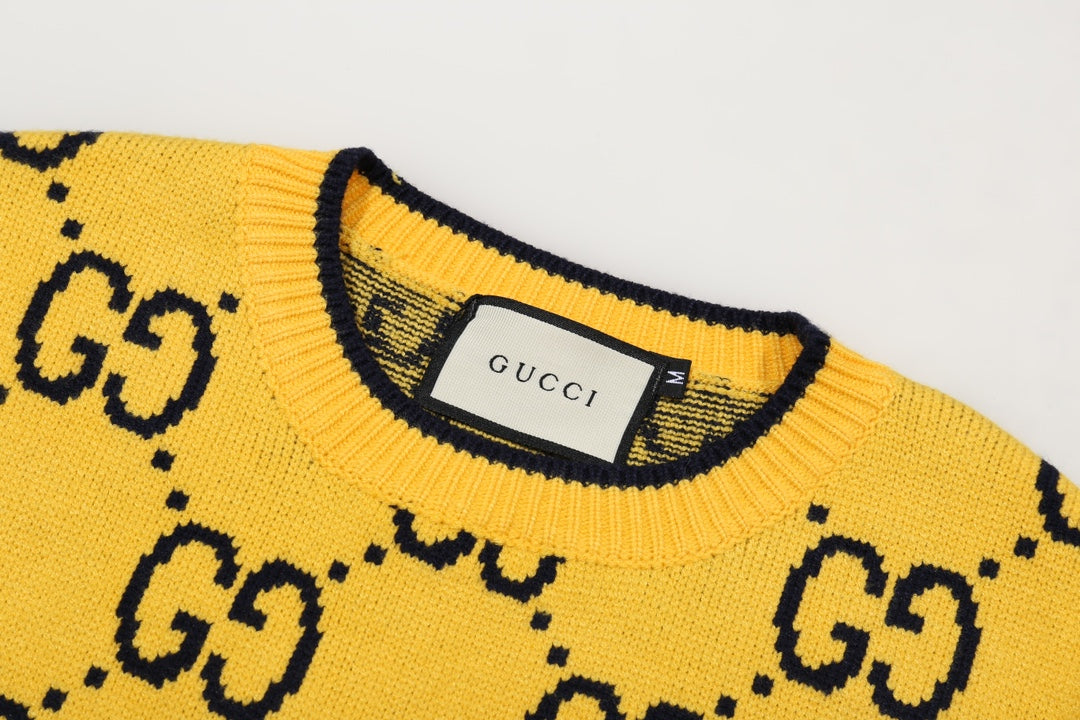 New Alphabet Jacquard Crew-Neck Sweater