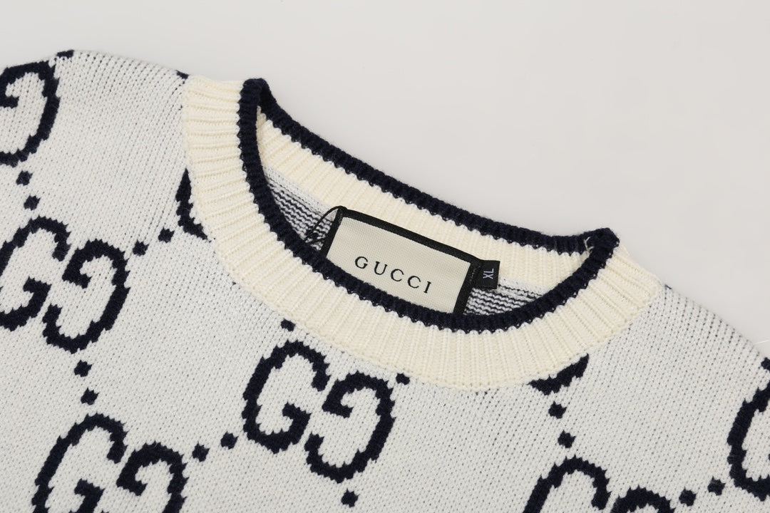 New Alphabet Jacquard Crew-Neck Sweater