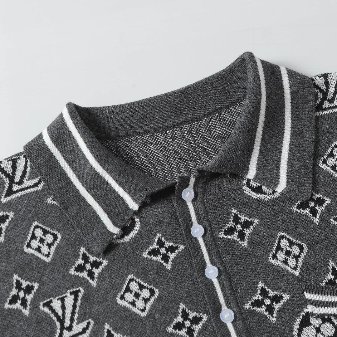 Jacquard knitted T-shirt