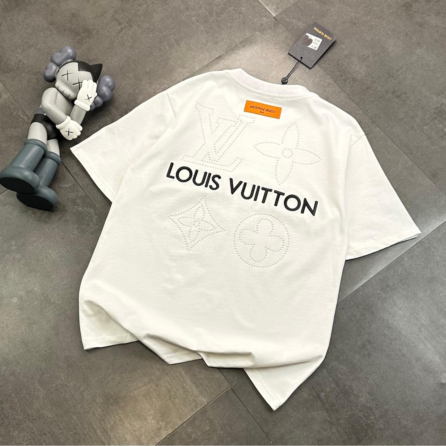 Embroidered diamond couple T-shirt