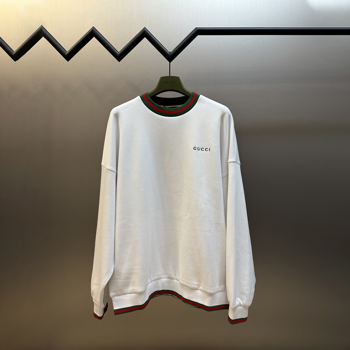 Webbing Embroidered Crewneck Sweatshirt