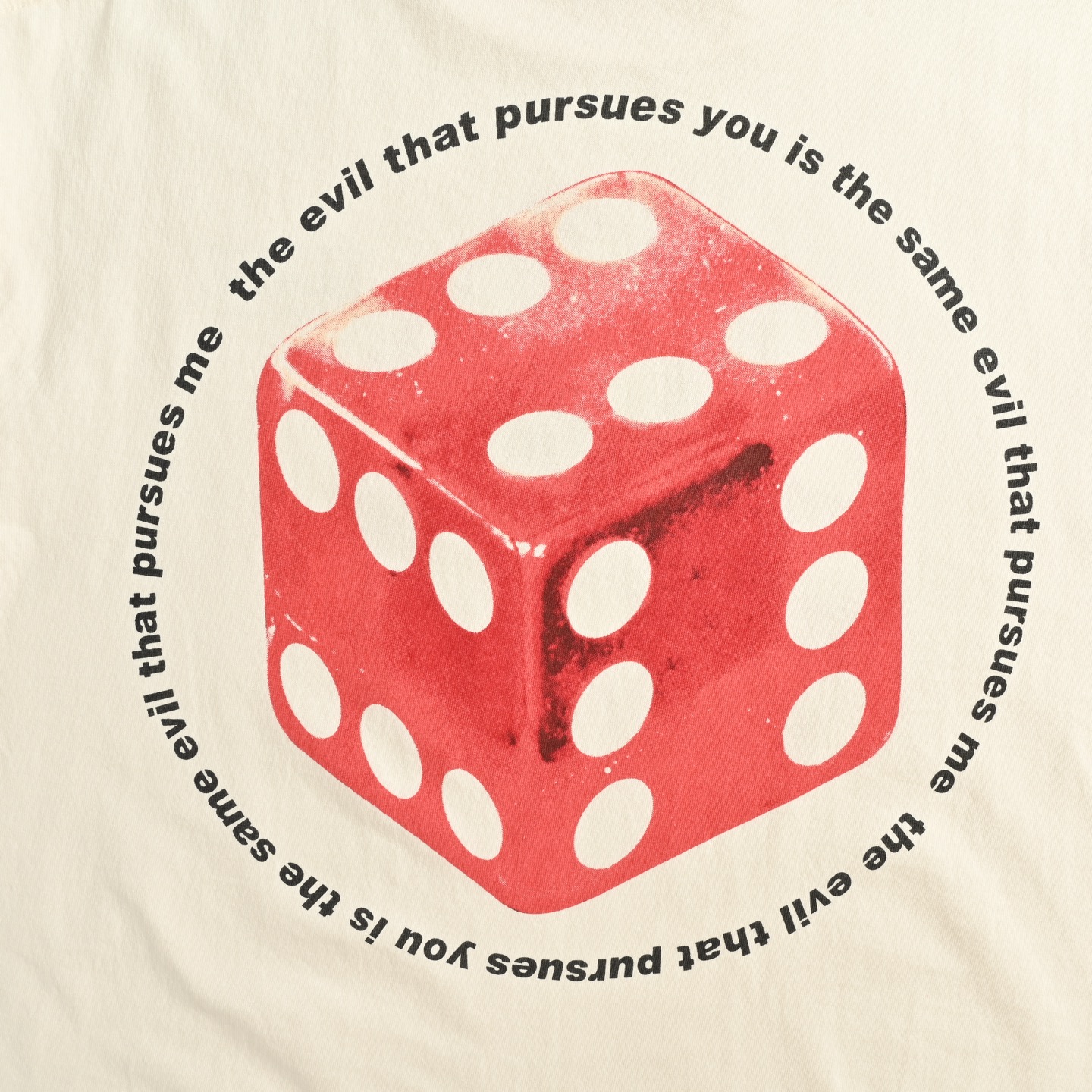 25ss dice letter print short sleeve T-shirt