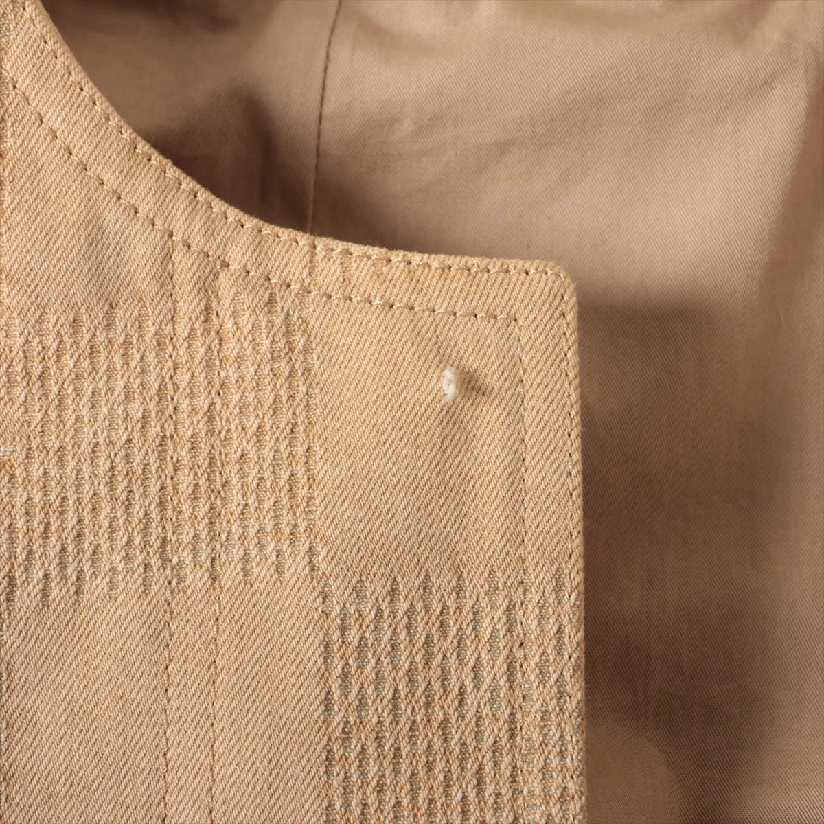 Saddle Checkerboard Denim Jacket