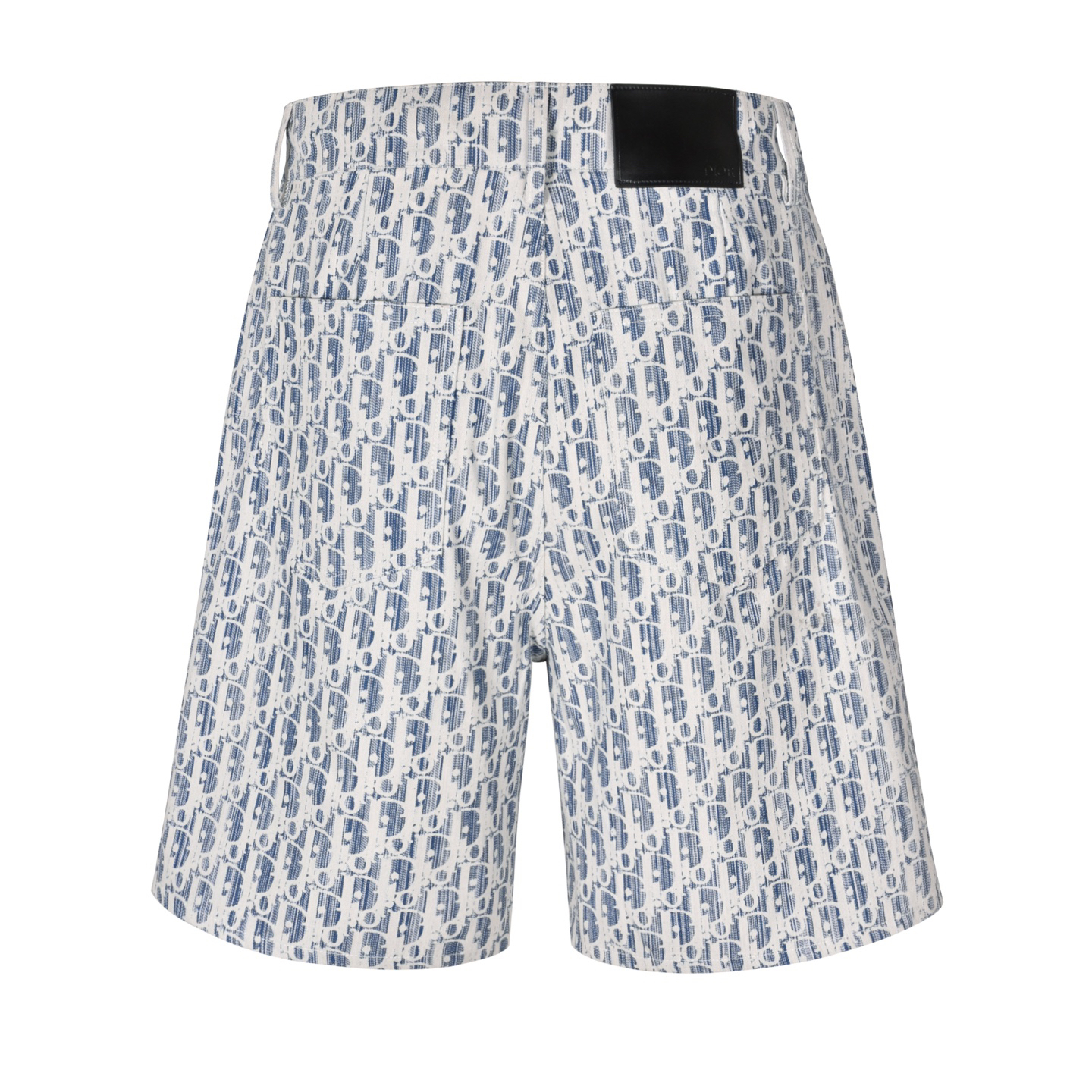 Printed denim shorts