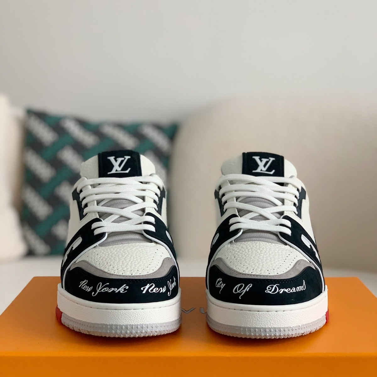 Black and white sneakers
