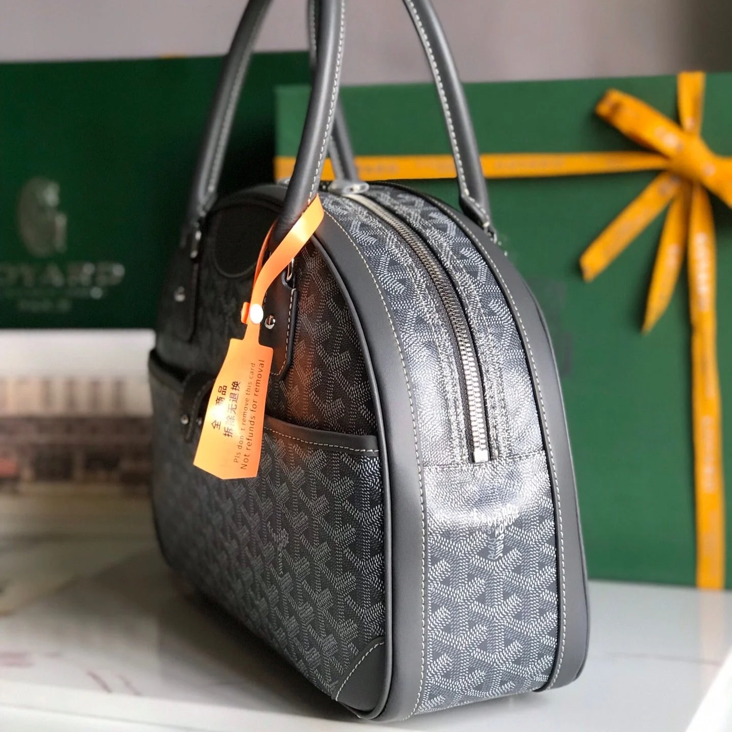 Grey Calfskin Handbag