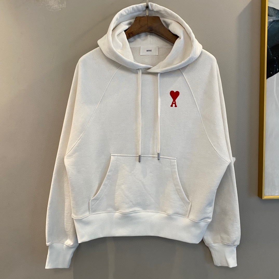 Heart Towel Embroidery Raglan Crewneck Hoodie