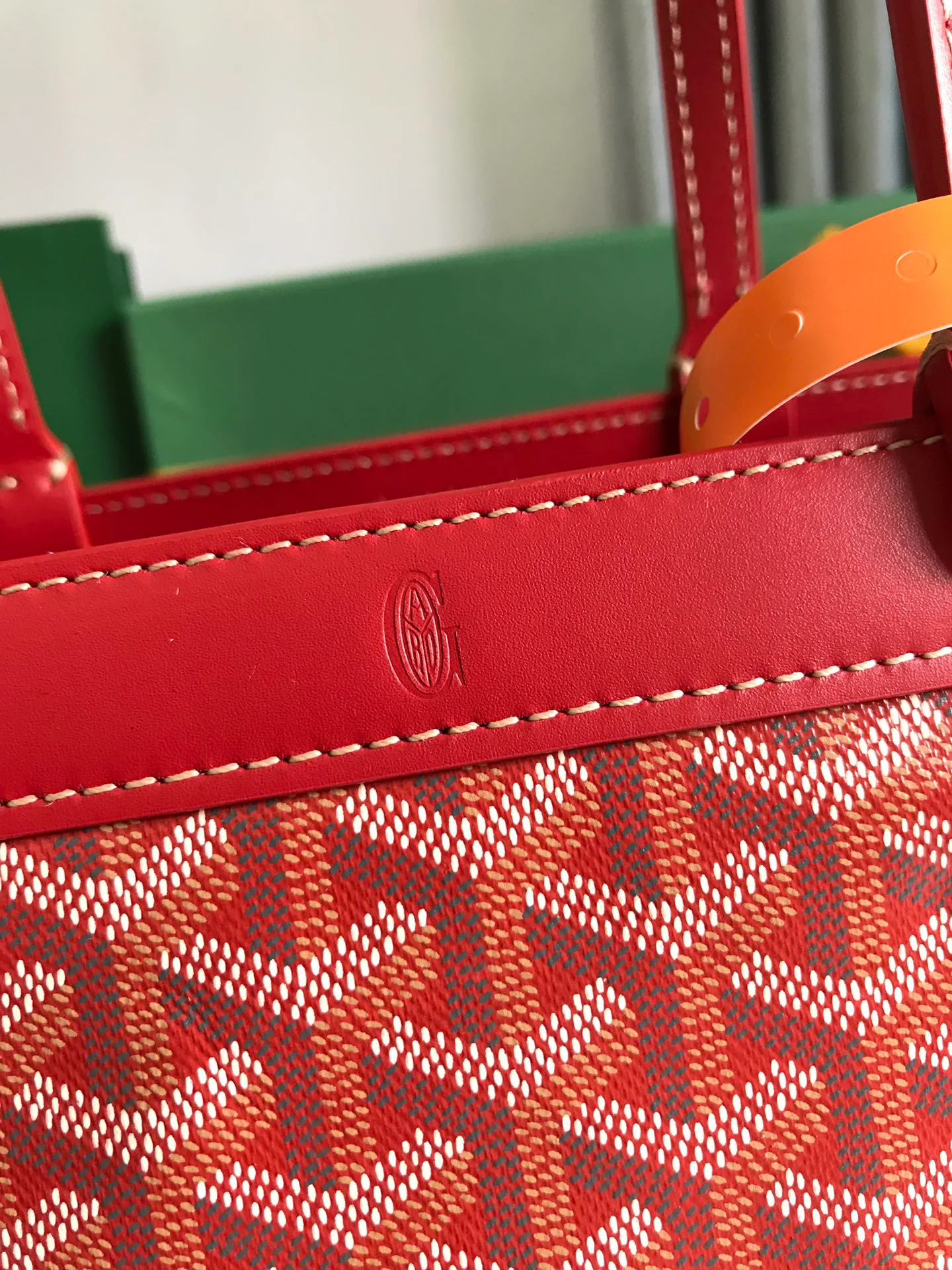 Bag Red Canvas And Calfskin Trim