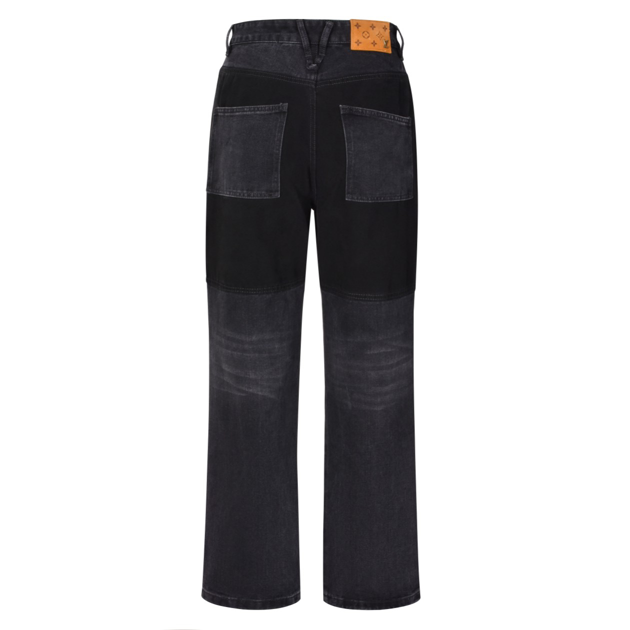 Printed pocket panel jeans