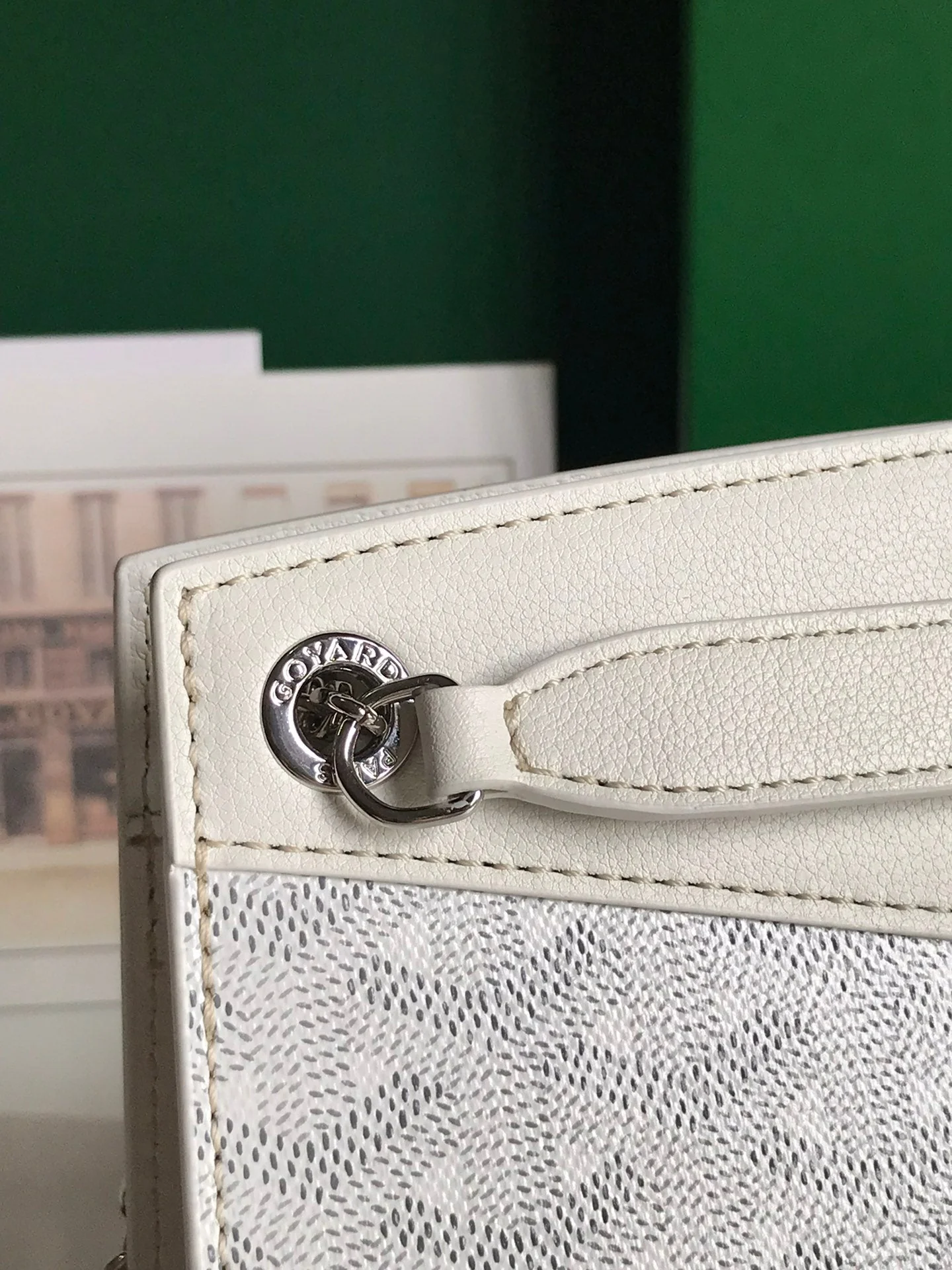 White Calfskin Structured Mini Bag