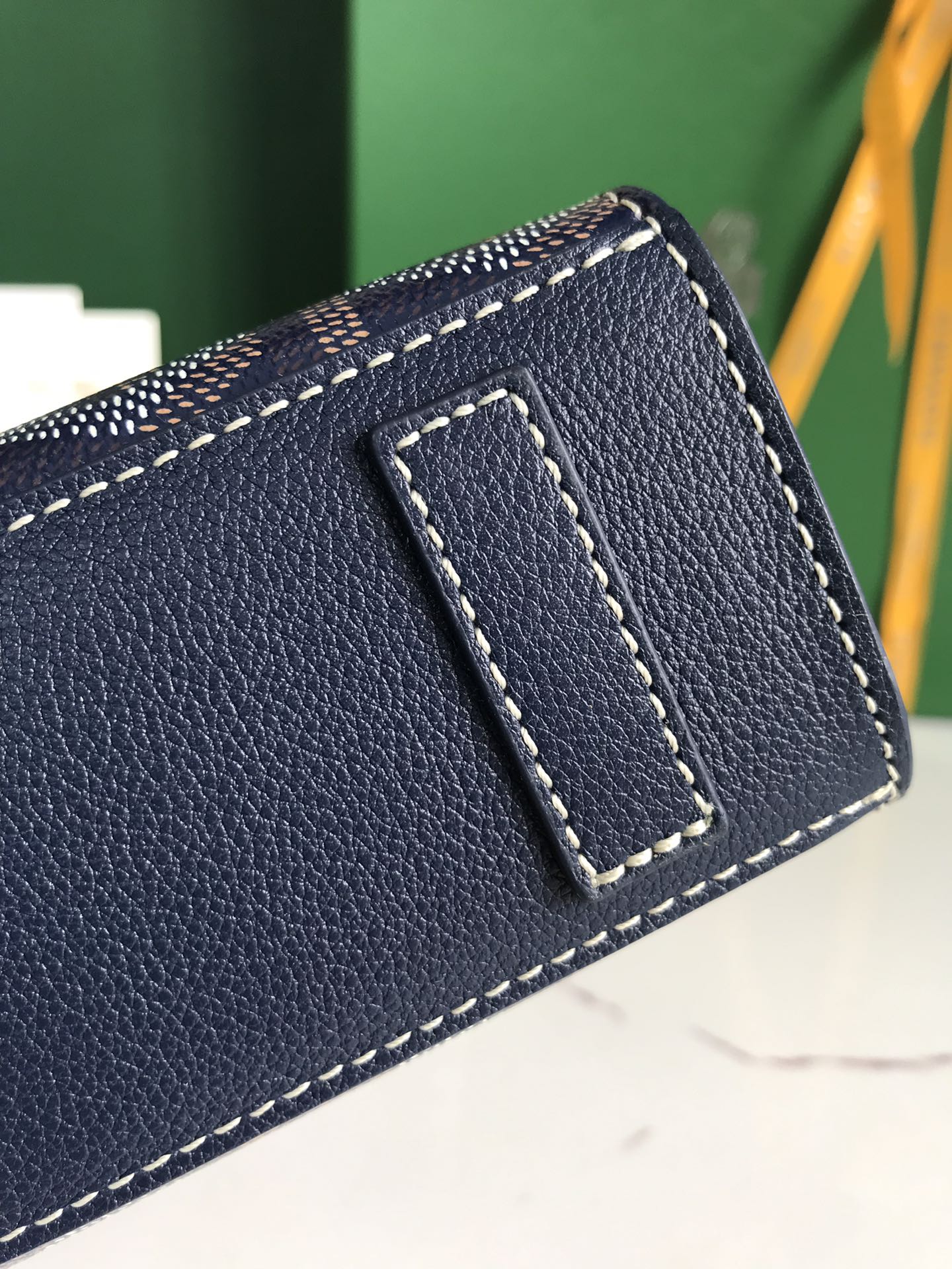 Navy Blue Calfskin Structured Mini Bag
