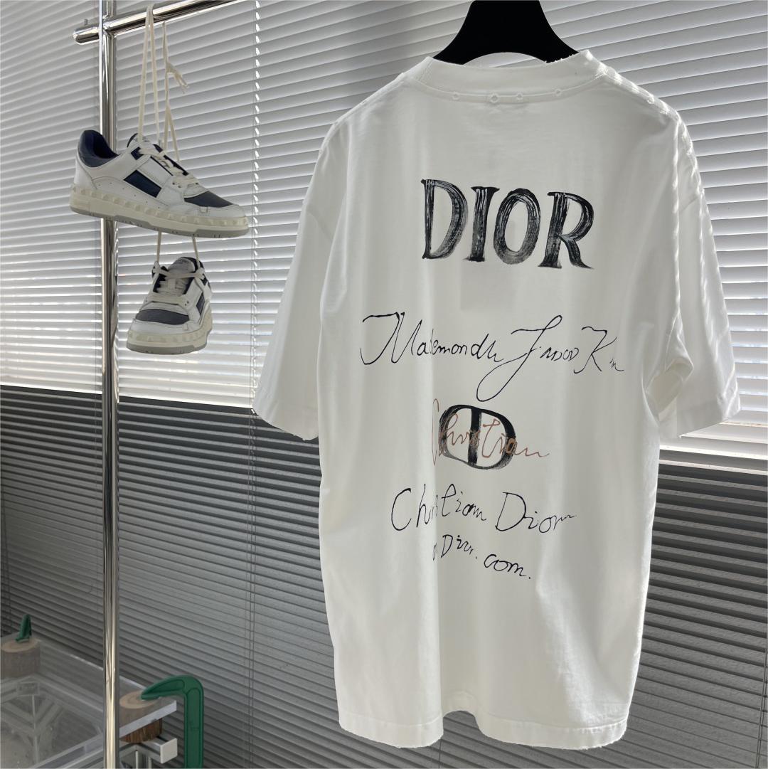 Dio 25s hand-painted signature logo round neck T-shirt