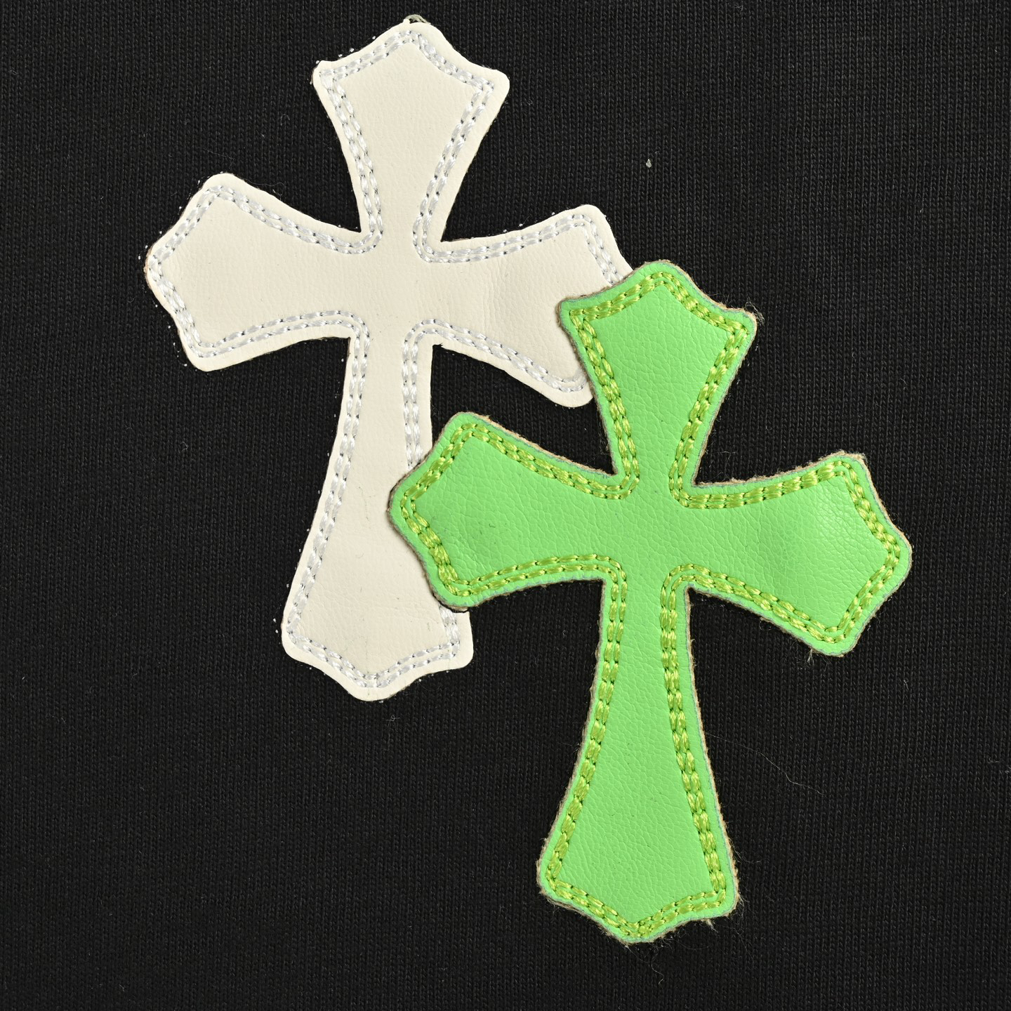 Fluorescent cross short-sleeved shirt