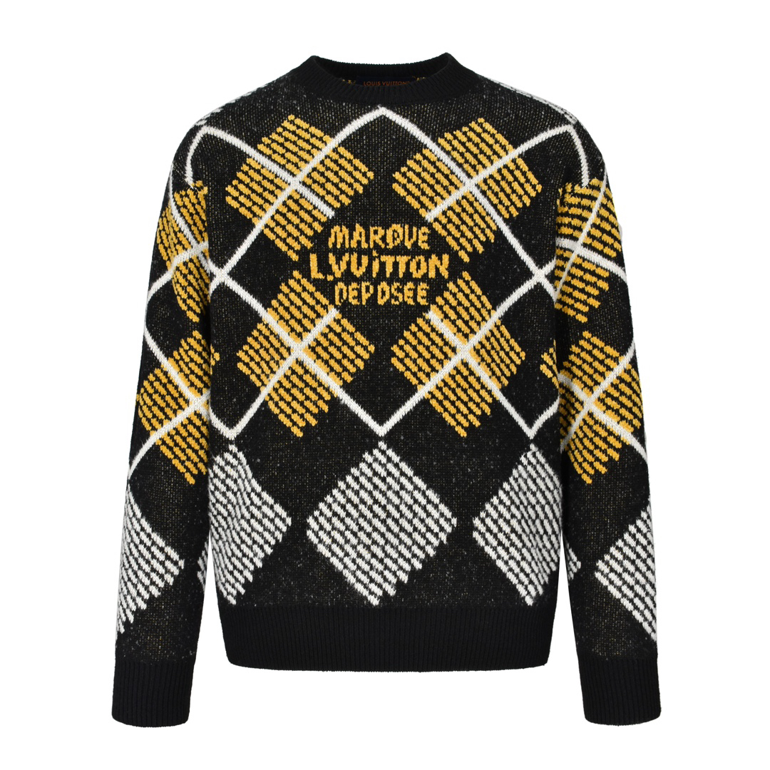 Cotton And Wool Blend Crew Neck Long Sleeve Sweater