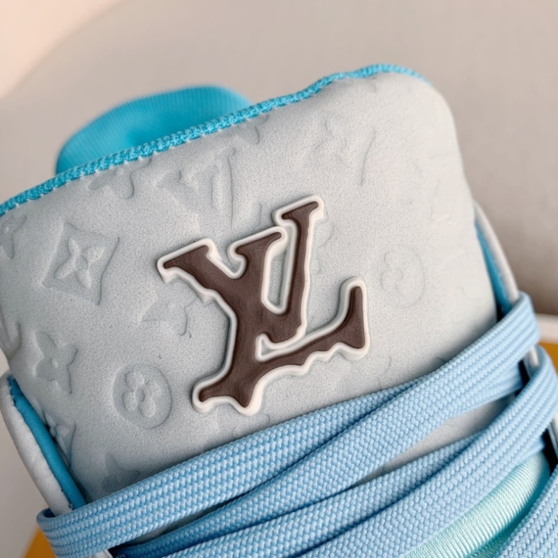 Blue embroidered sneakers