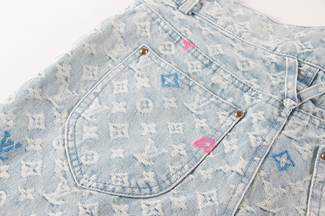 Tyler Collaboration Monogram Denim Shorts