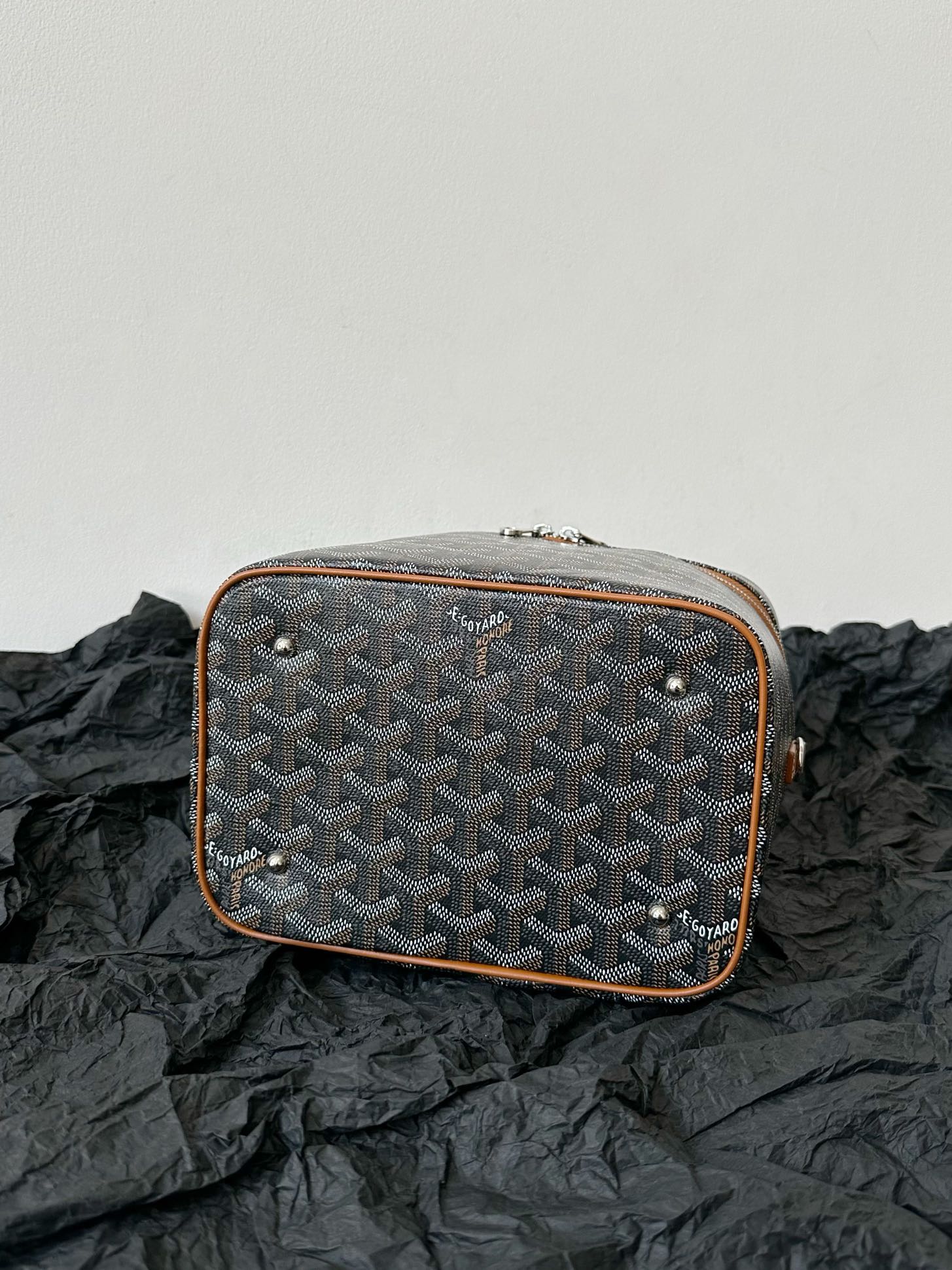 Makeup Case Bag 20CM Black And Tan