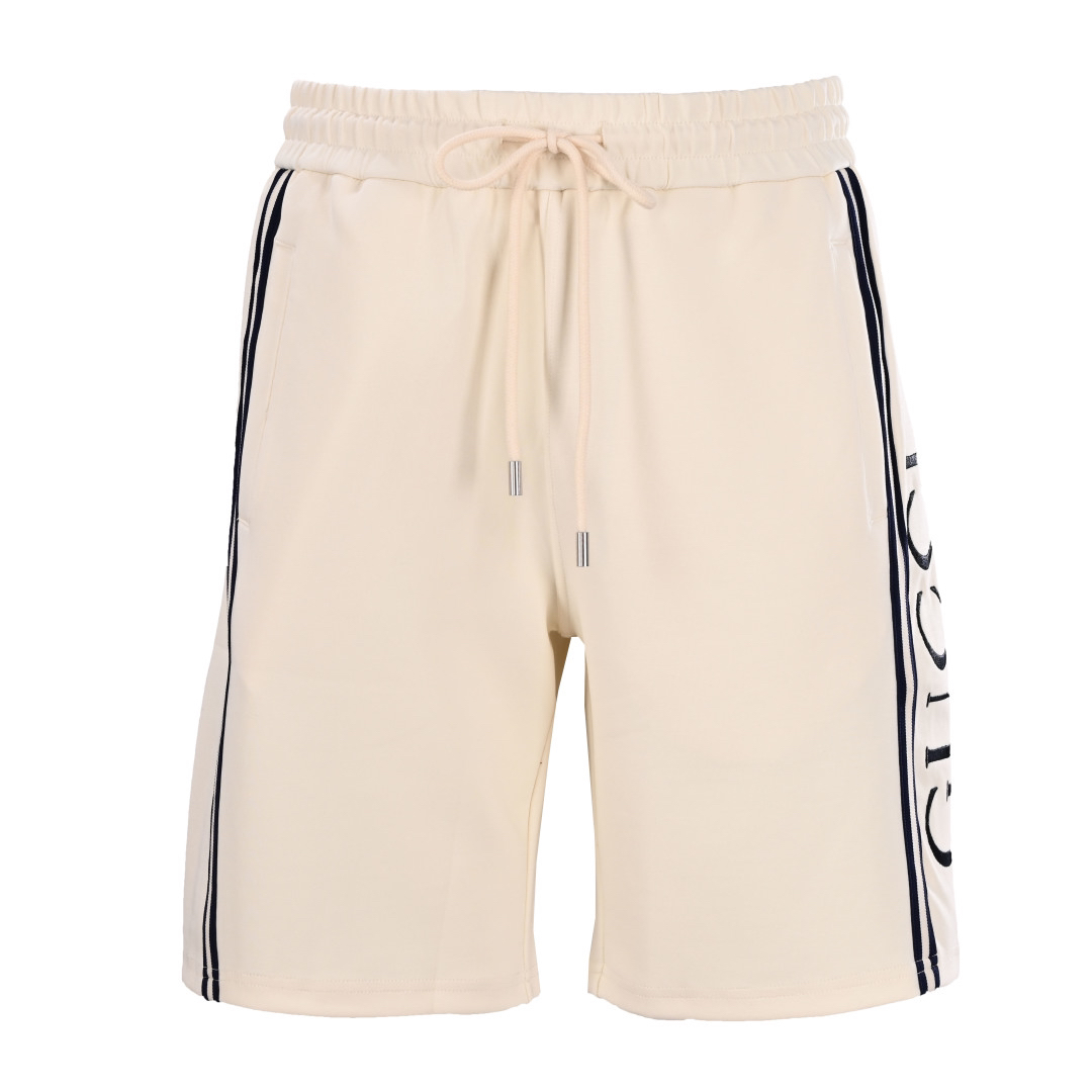 Side webbing colorblock embroidered shorts