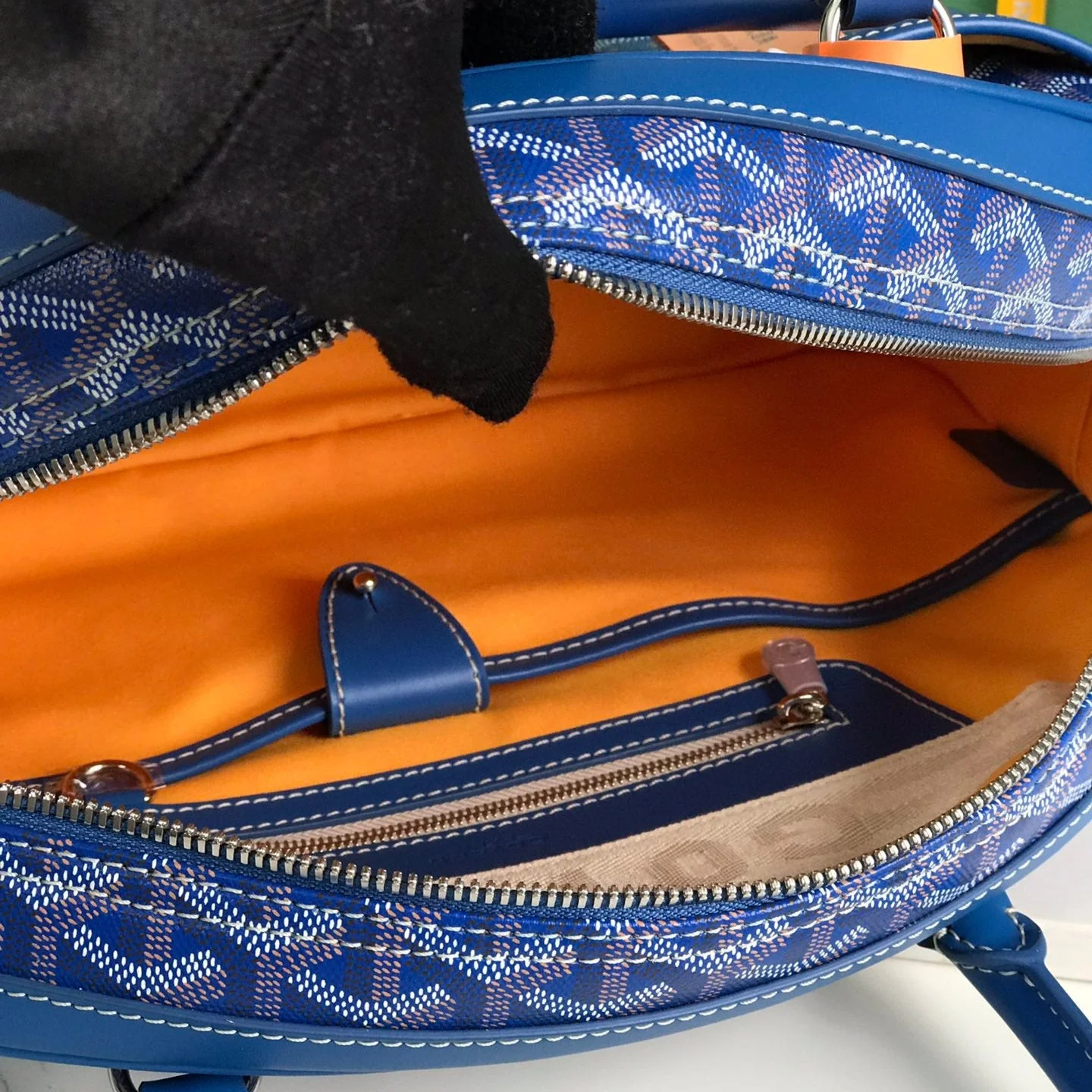 Blue Calfskin Handbag