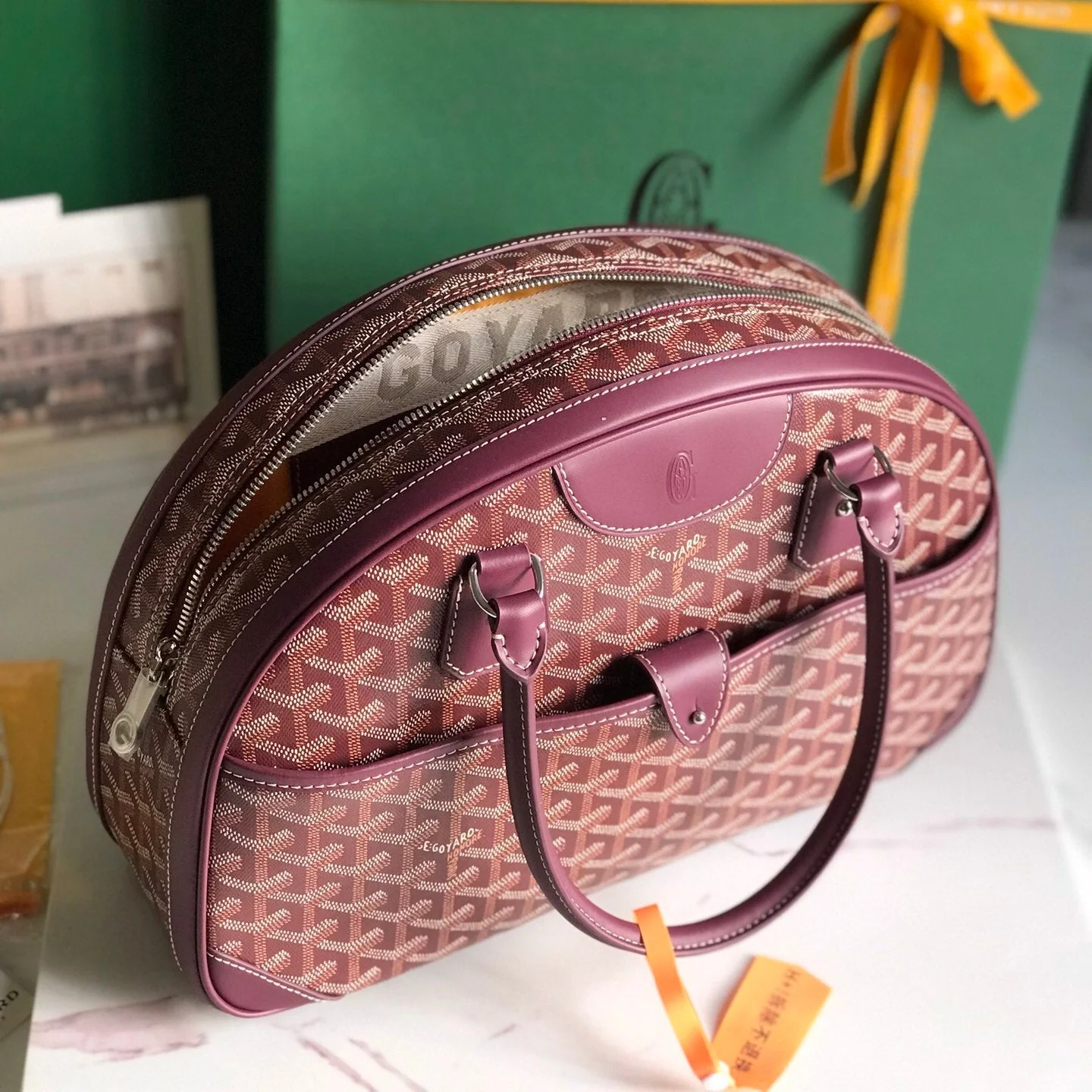 Burgundy Calfskin Handbag