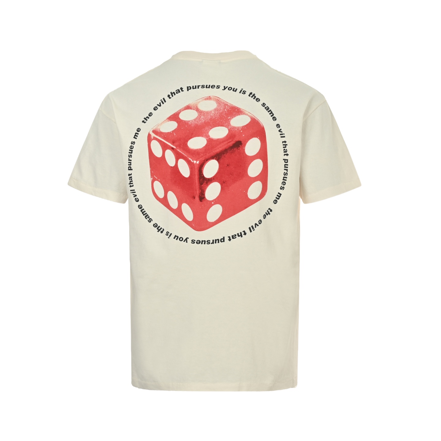 25ss dice letter print short sleeve T-shirt