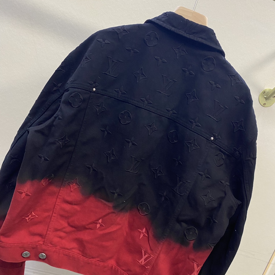 Volcanic Red Matching Denim Jacket