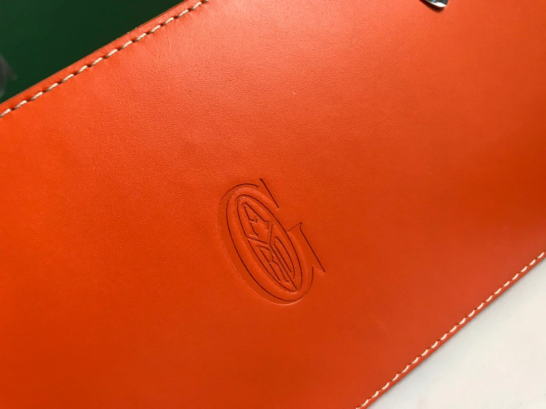 Bag 28 In Red Orange Canvas And Calfskin