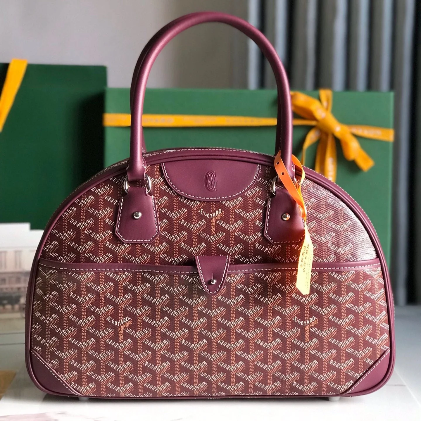 Burgundy Calfskin Handbag