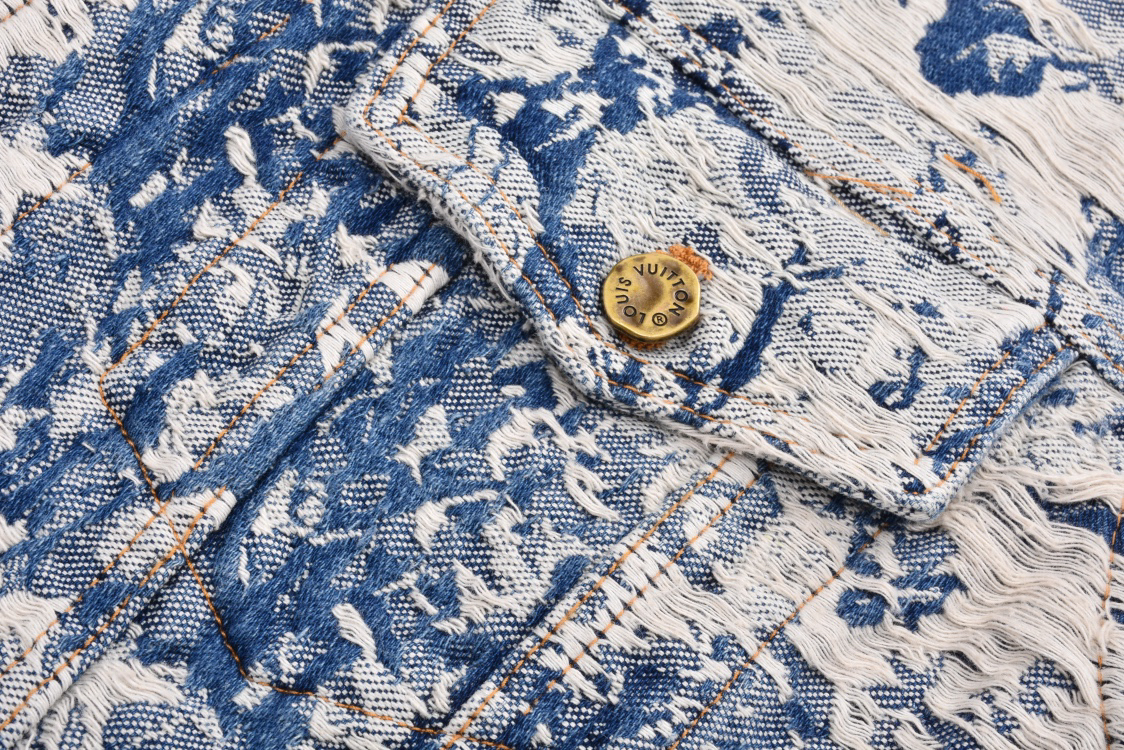 Fringed Denim Coat Jacket