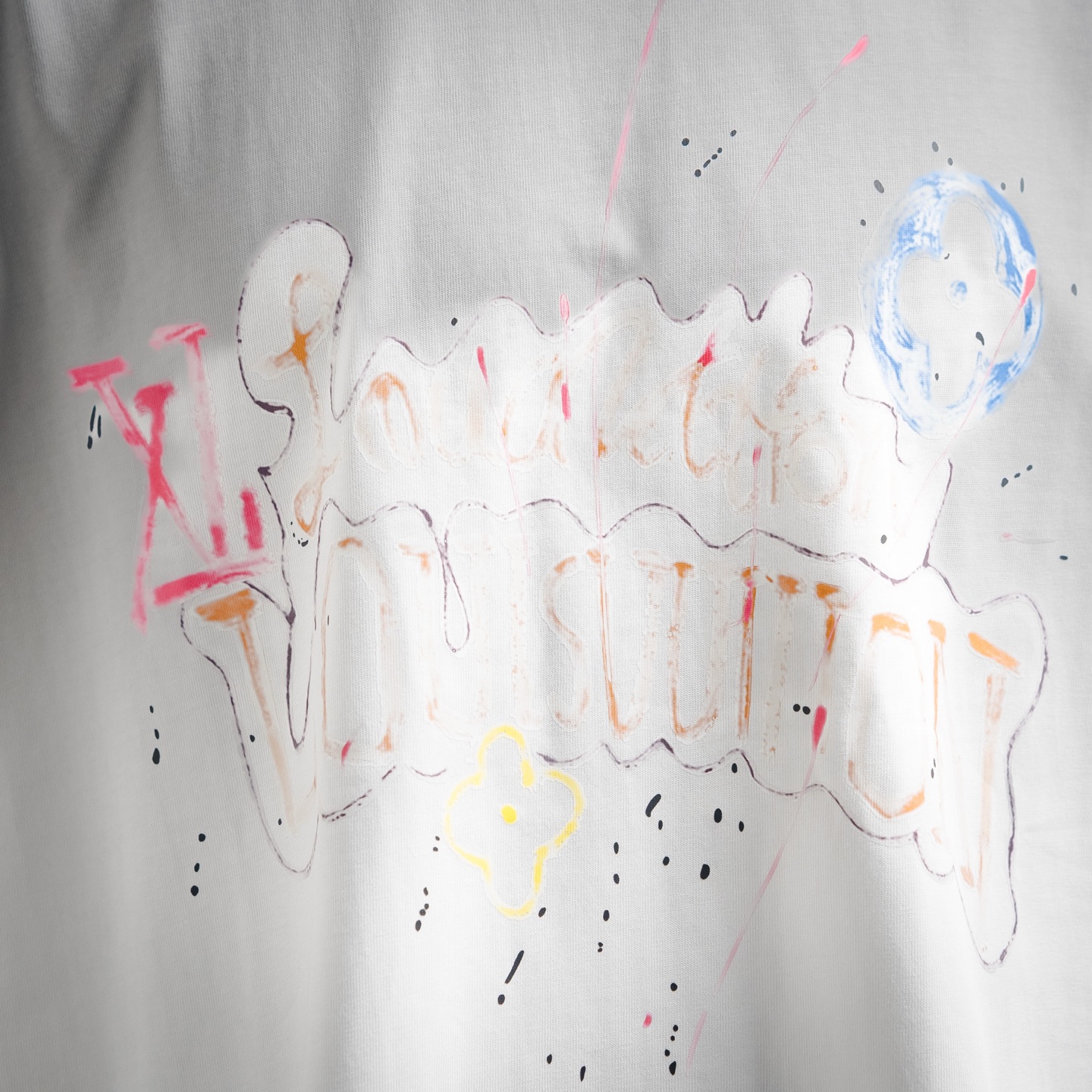 25SS painted letter short-sleeved T-shirt