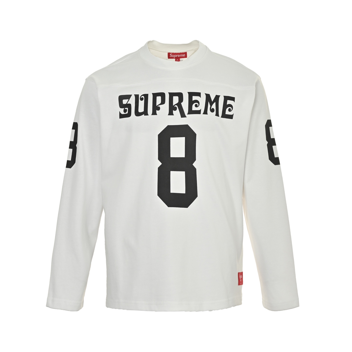 American No.8 Sanskrit Font Print Long Sleeve T-Shirt