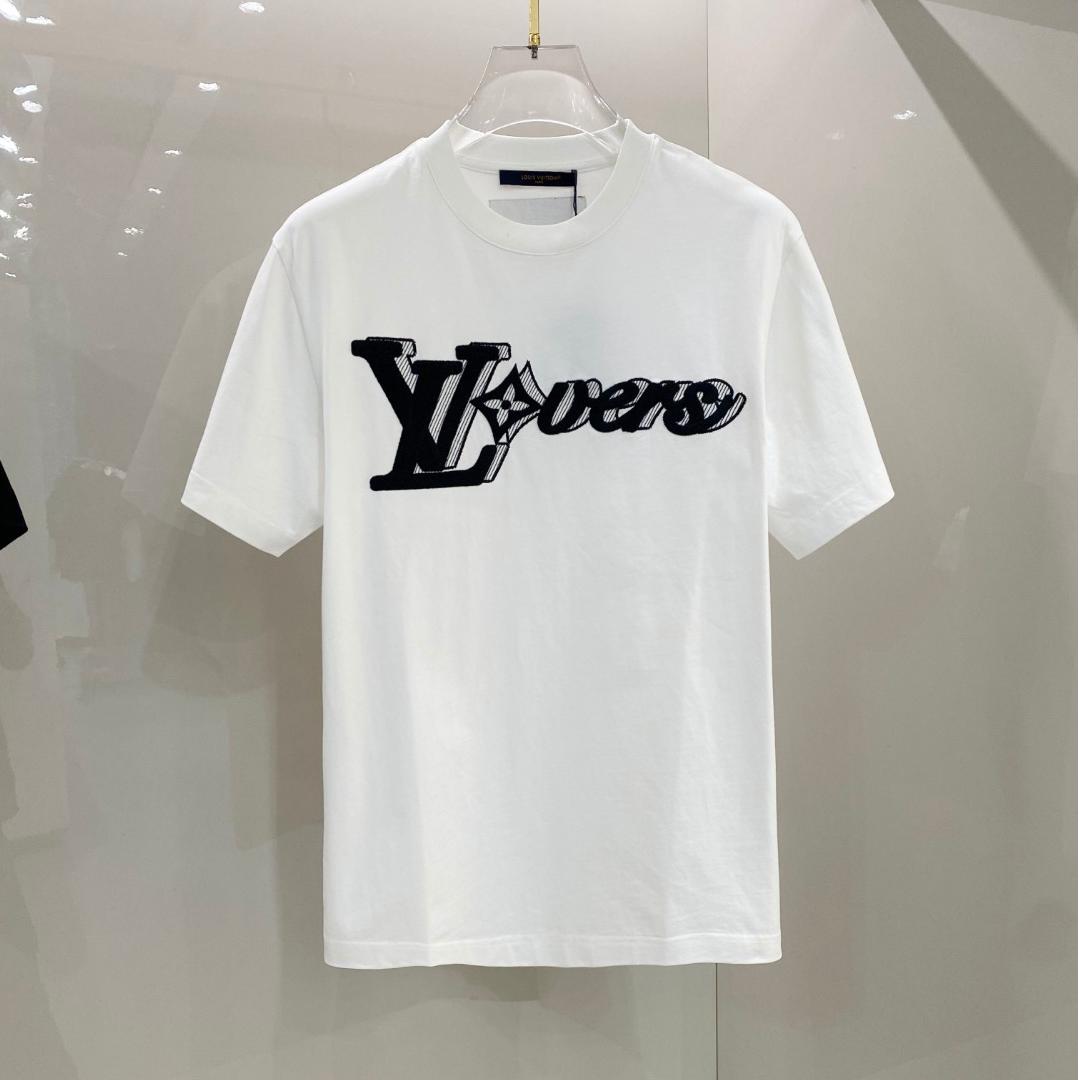 Embroidered knitted lettering T-shirt