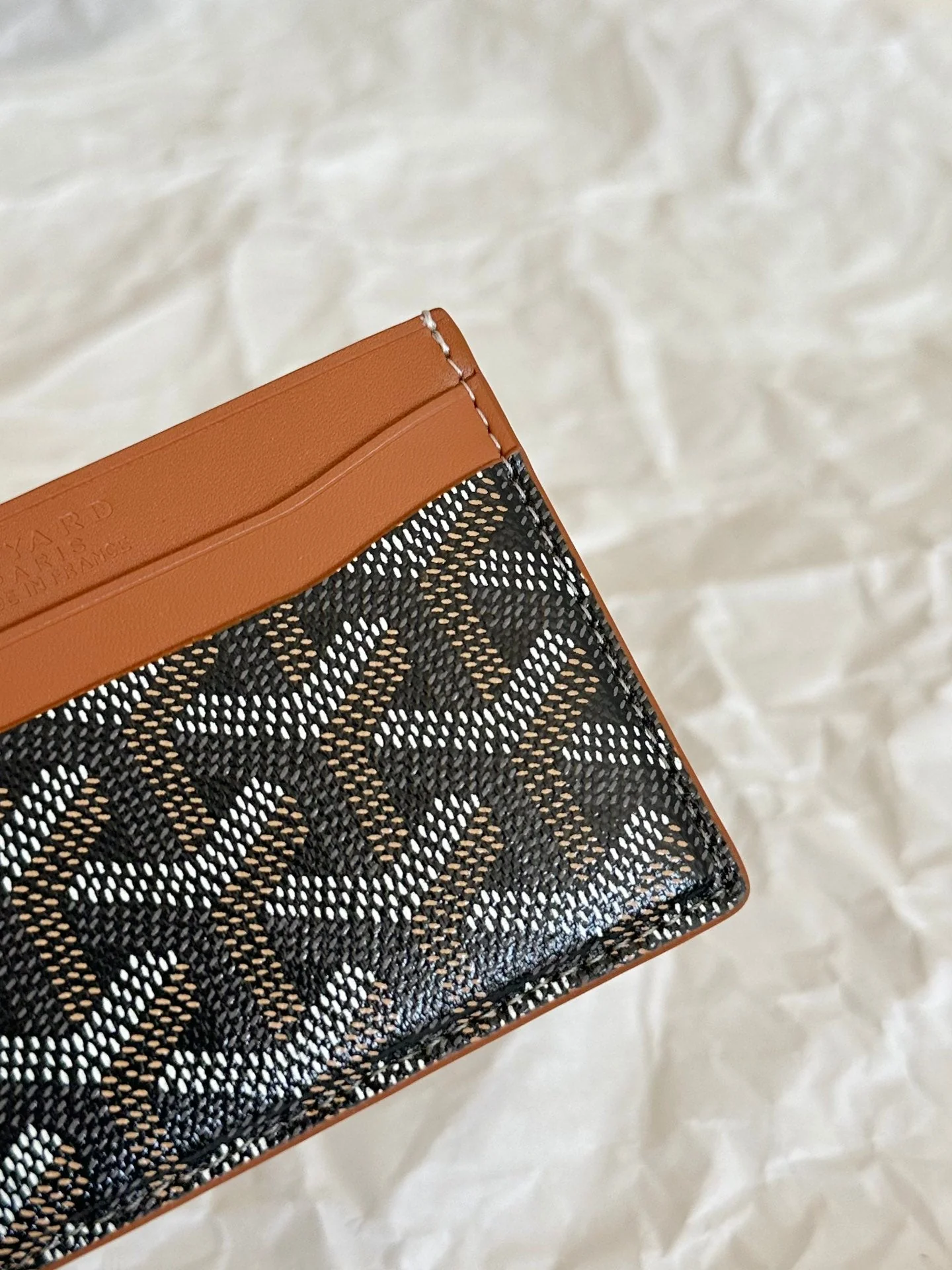 Dark Coffee Calfskin Card Holder