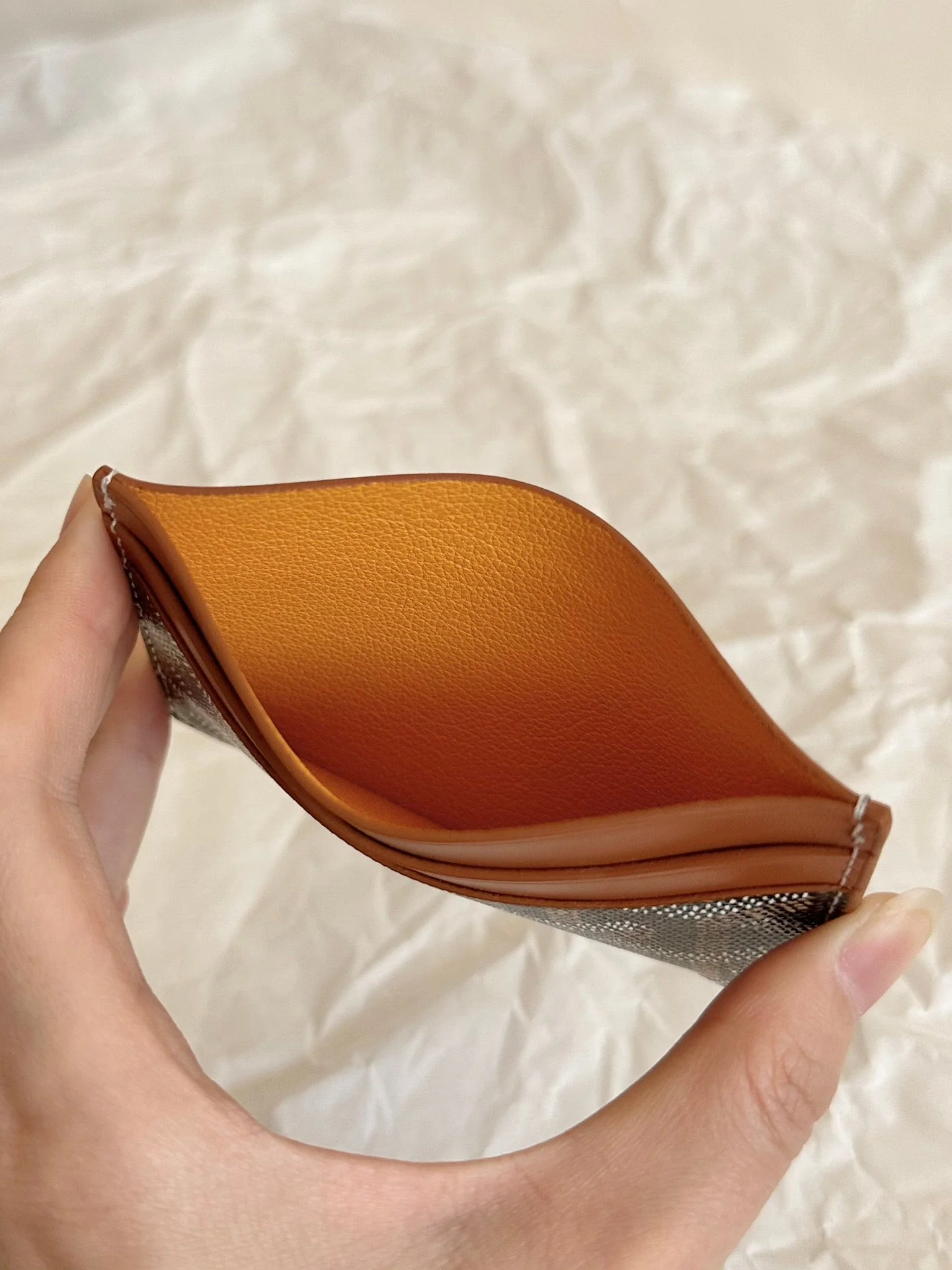 Dark Coffee Calfskin Card Holder