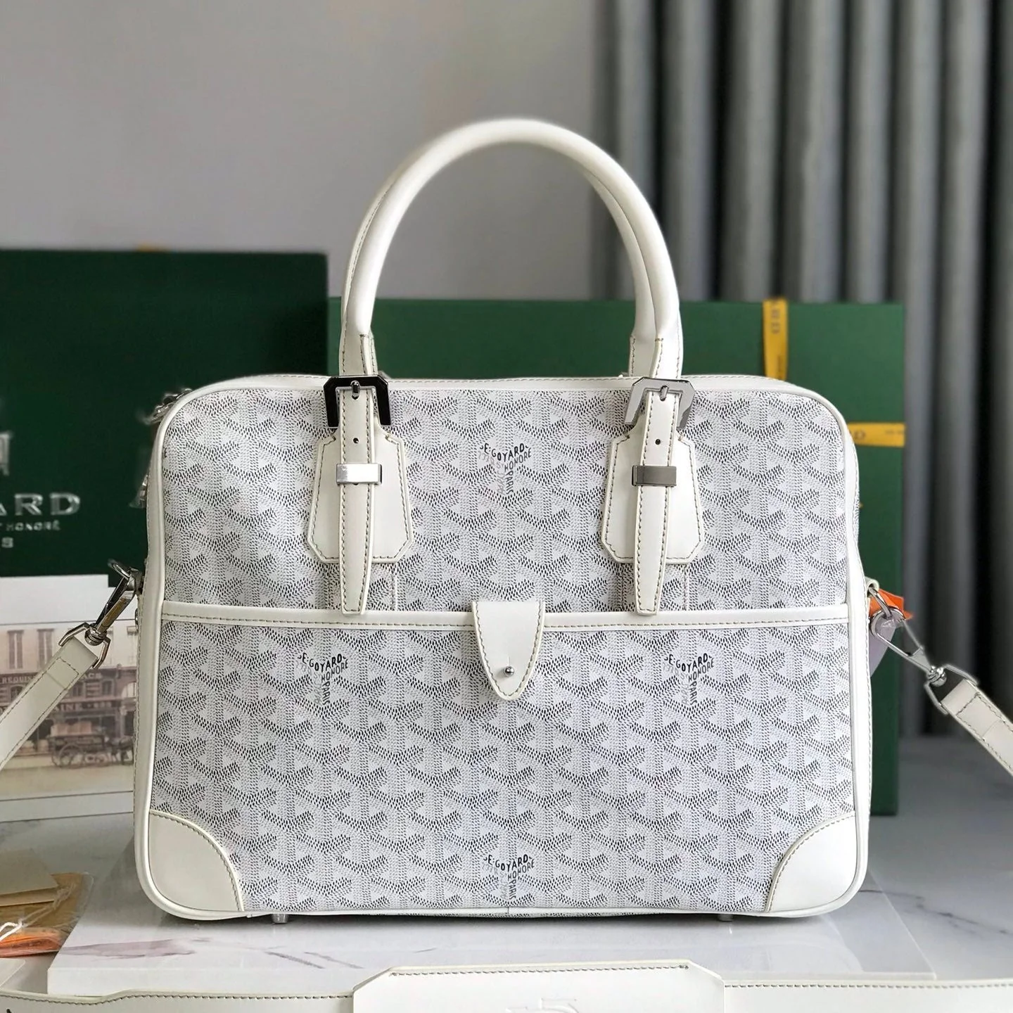 White Canvas Document Bag