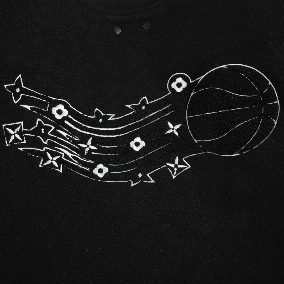 Embroidered Letter Patch Bomber Jacket