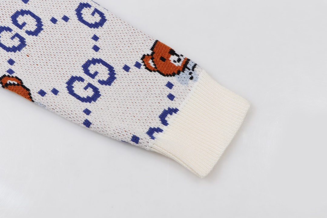 Bear Double G Jacquard Knit Sweater