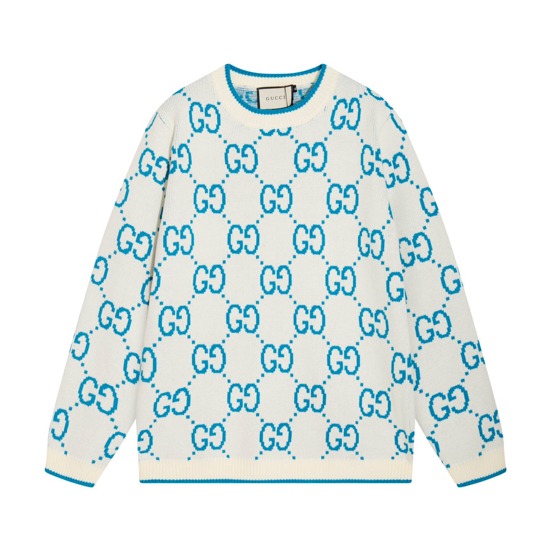 New Alphabet Jacquard Crew-Neck Sweater