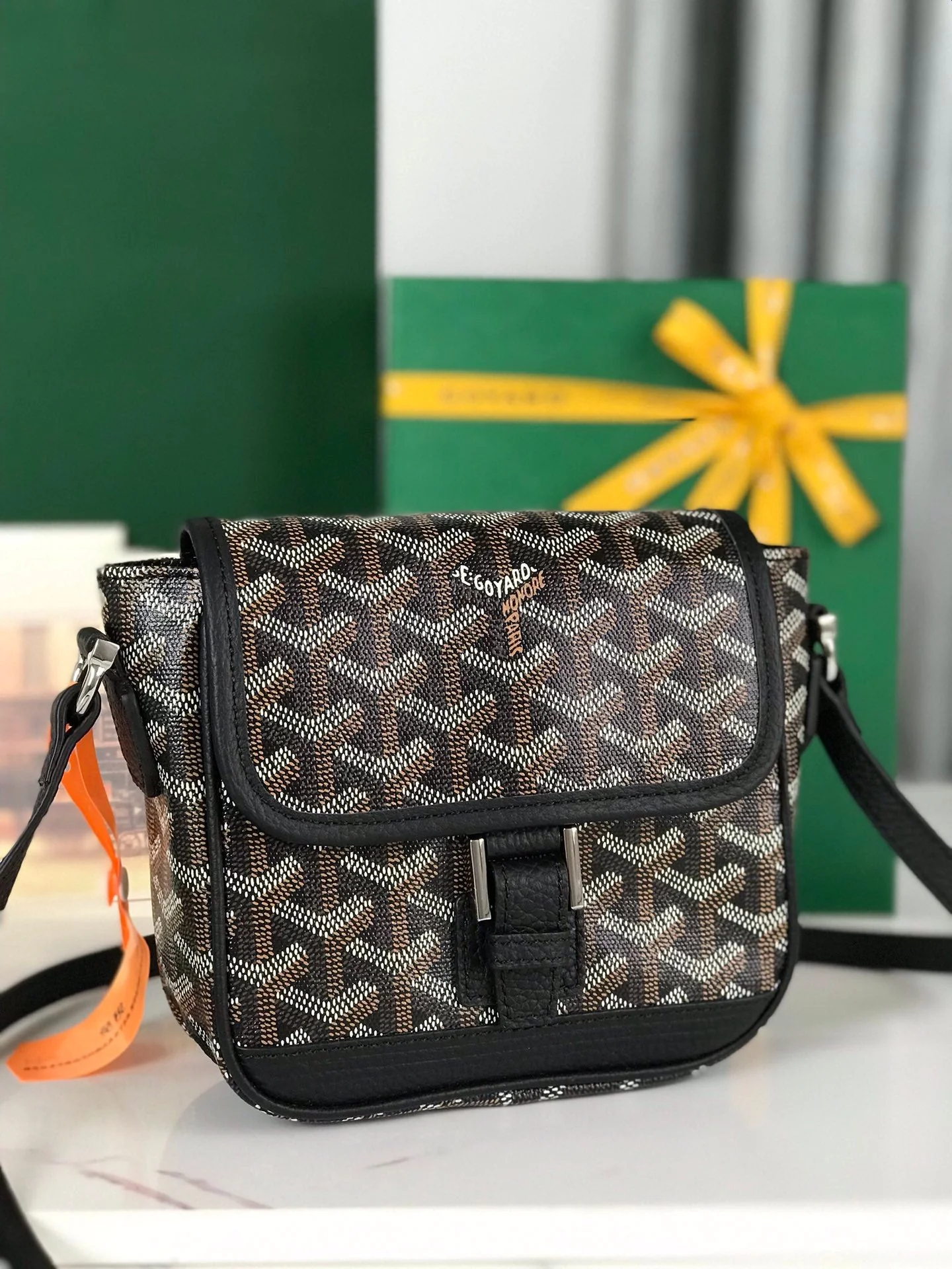 Black legant Canvas and Lambskin