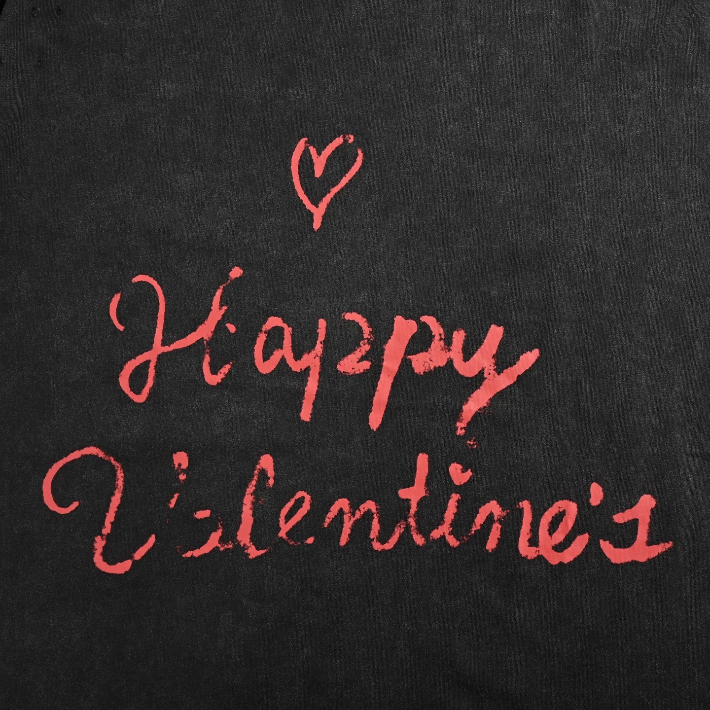 Heart Letters Hole Washed Short Sleeve T-shirt