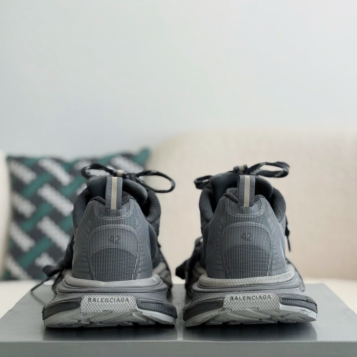 Distressed Mesh and Rubber Sneakers