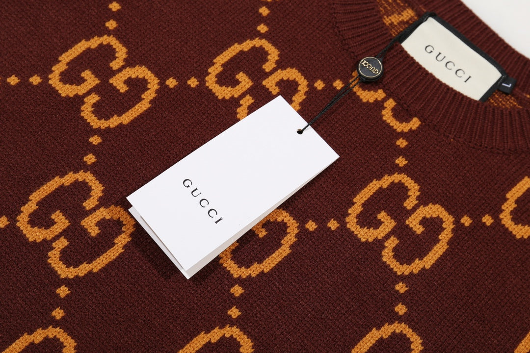 New Alphabet Jacquard Crew-Neck Sweater