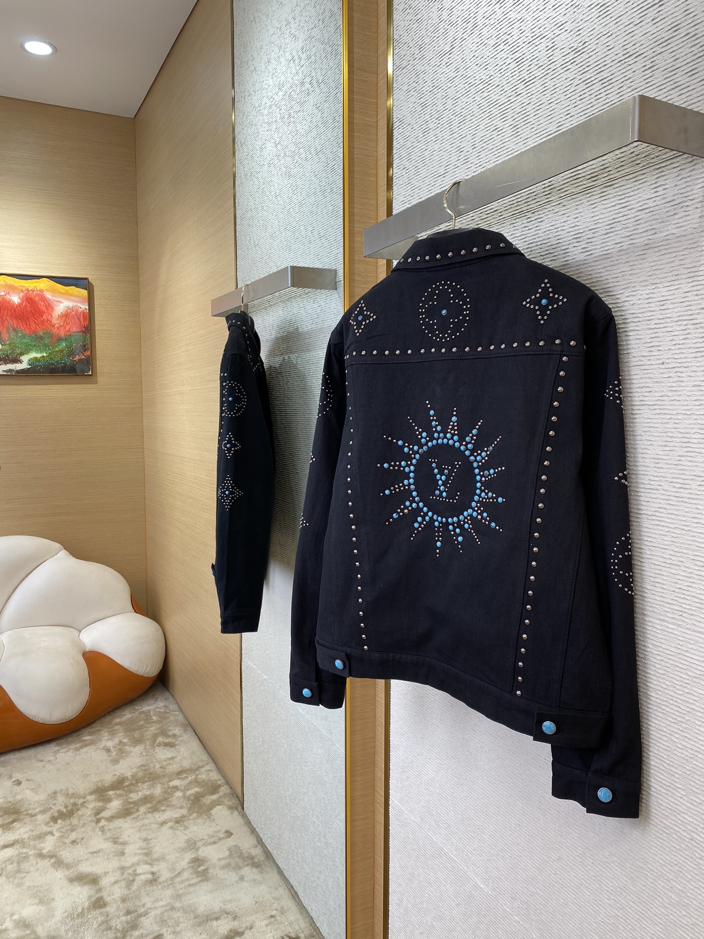 Turquoise Rivet Denim Jacket